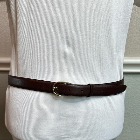 Dior Dark Brown Belt with Gold-Tone Buckle - Picture 1 of 4